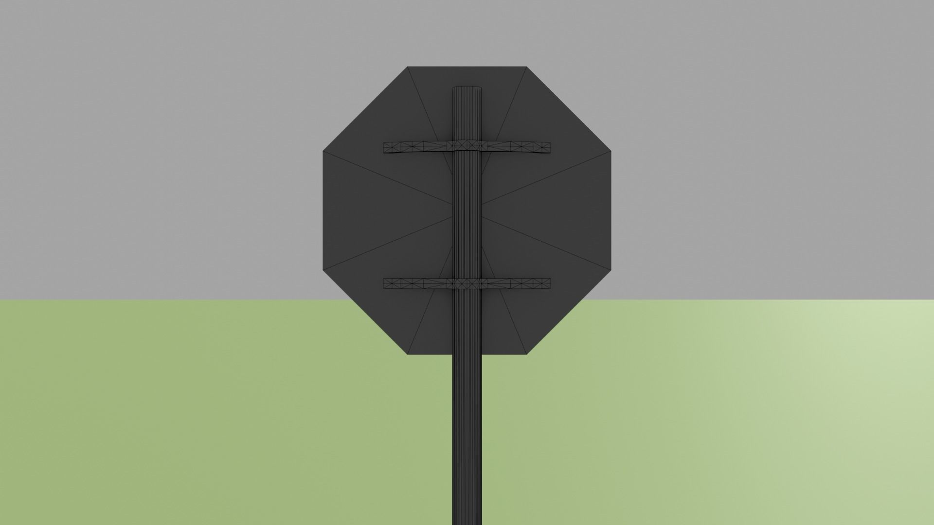 Road Signs Pack Low-poly 3D model_16