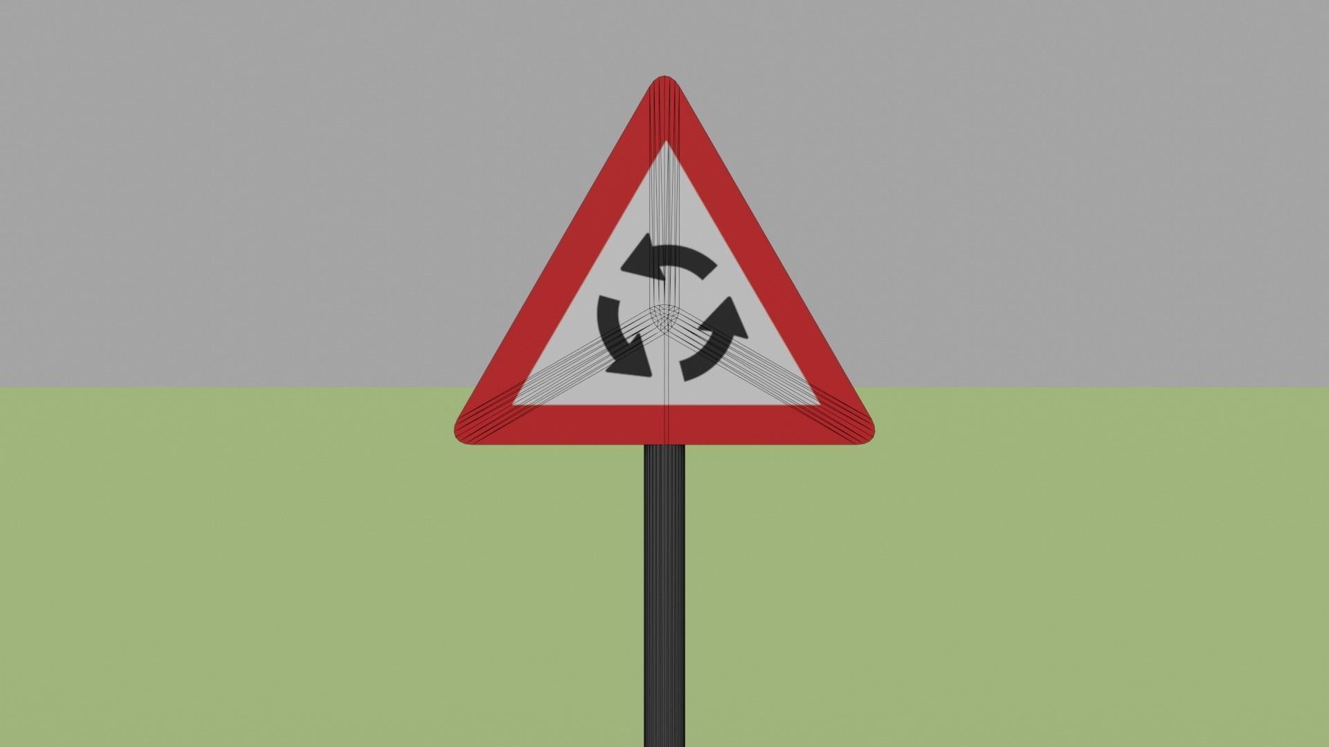 Road Signs Pack Low-poly 3D model_10
