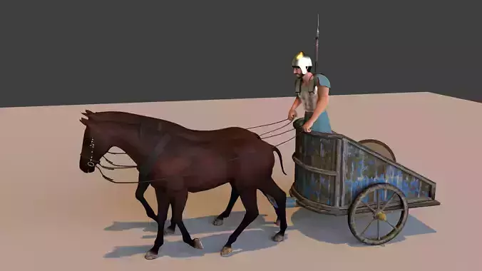 ancient chariot 3D model