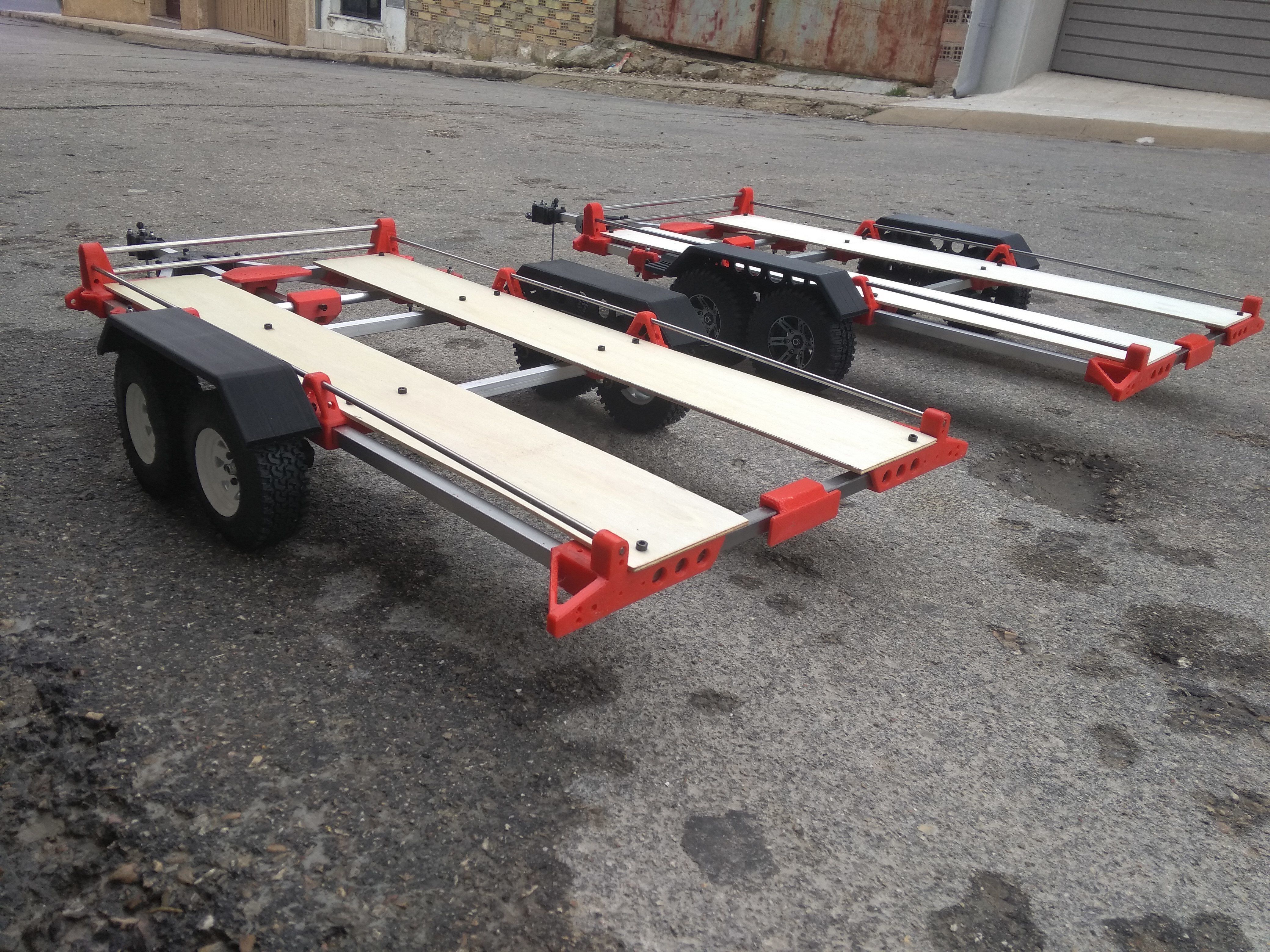 Trailer for crawler or rc car 3D print model_16