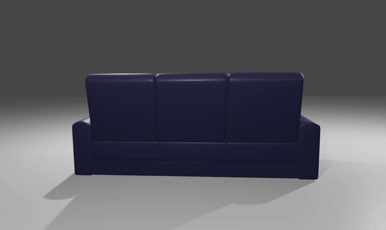 Couch 3 Seater - Settee - Sofa 3D model_7