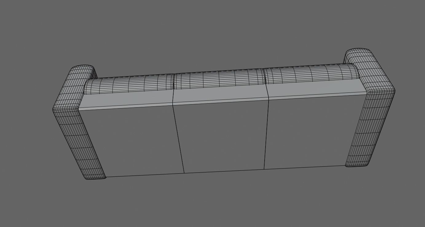 Couch 3 Seater - Settee - Sofa 3D model_15