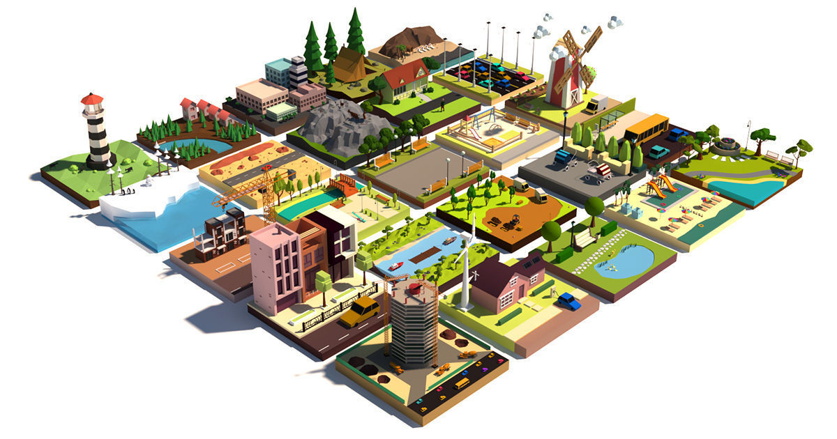 Polygon Ultimate Combo Pack Low-poly 3D model_27