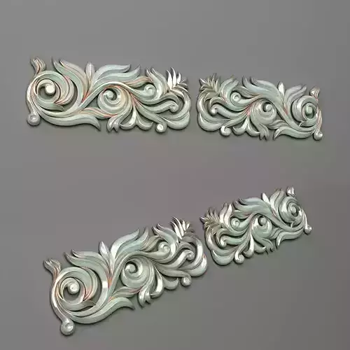 Ornament-01 decorative scrolls - decorative scrolls 3D print model