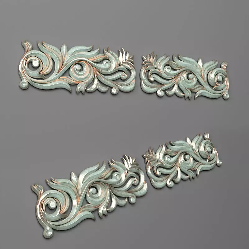 Ornament-01 decorative scrolls - decorative scrolls 3D print model_0