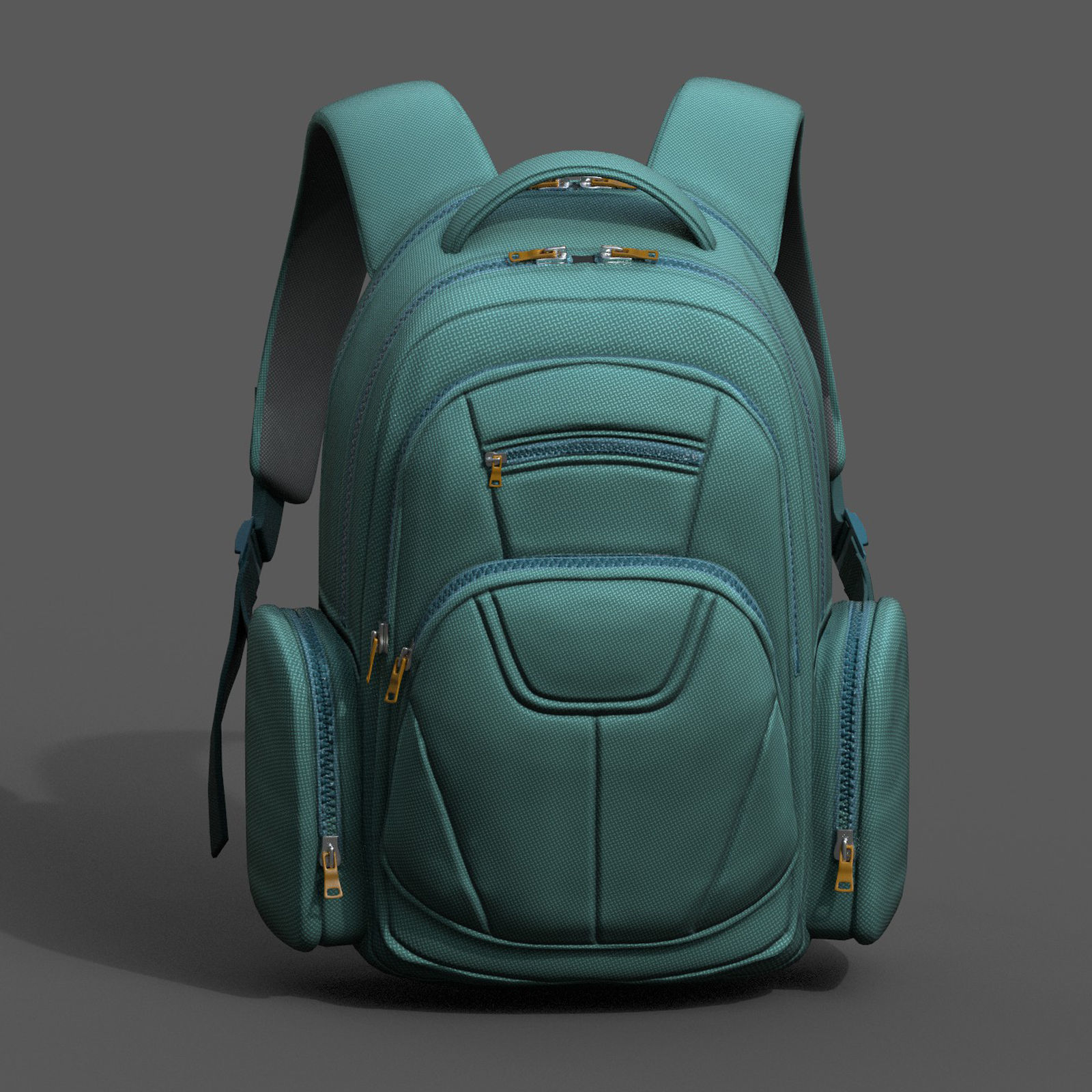 Backpack Camping Generic military combat soldier armor scifi  Low-poly 3D model_3