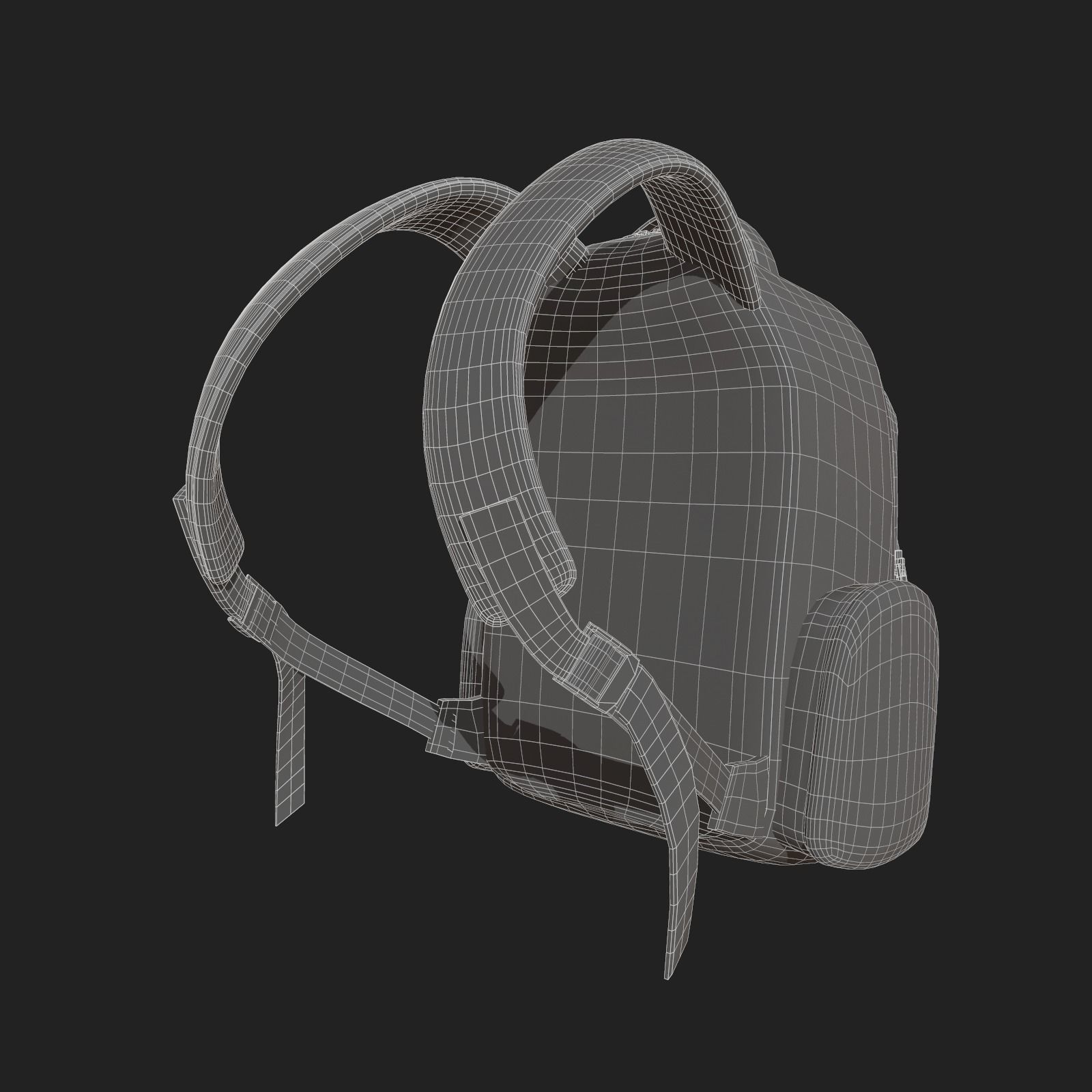 Backpack Camping Generic military combat soldier armor scifi  Low-poly 3D model_13