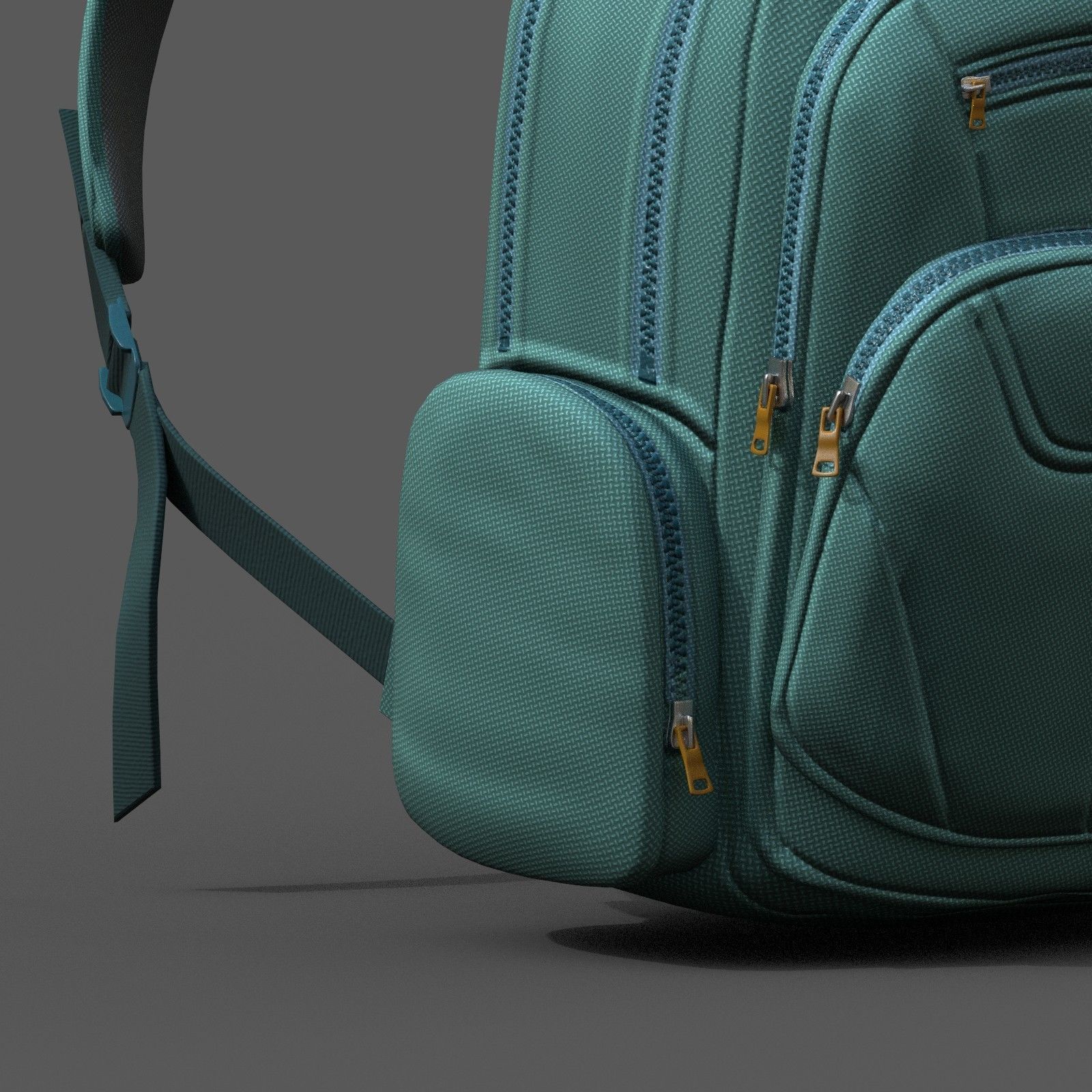 Backpack Camping Generic military combat soldier armor scifi  Low-poly 3D model_5