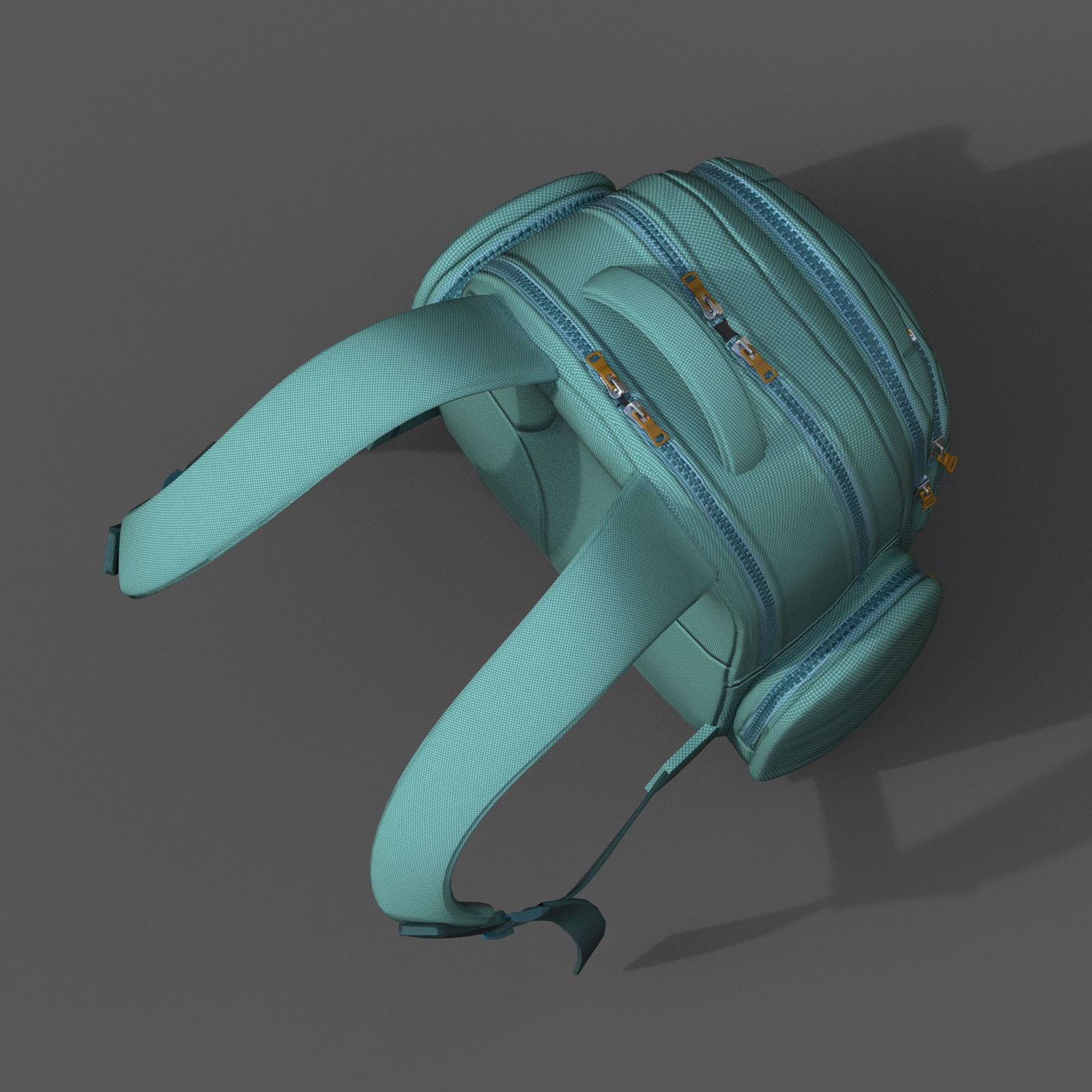 Backpack Camping Generic military combat soldier armor scifi  Low-poly 3D model_10