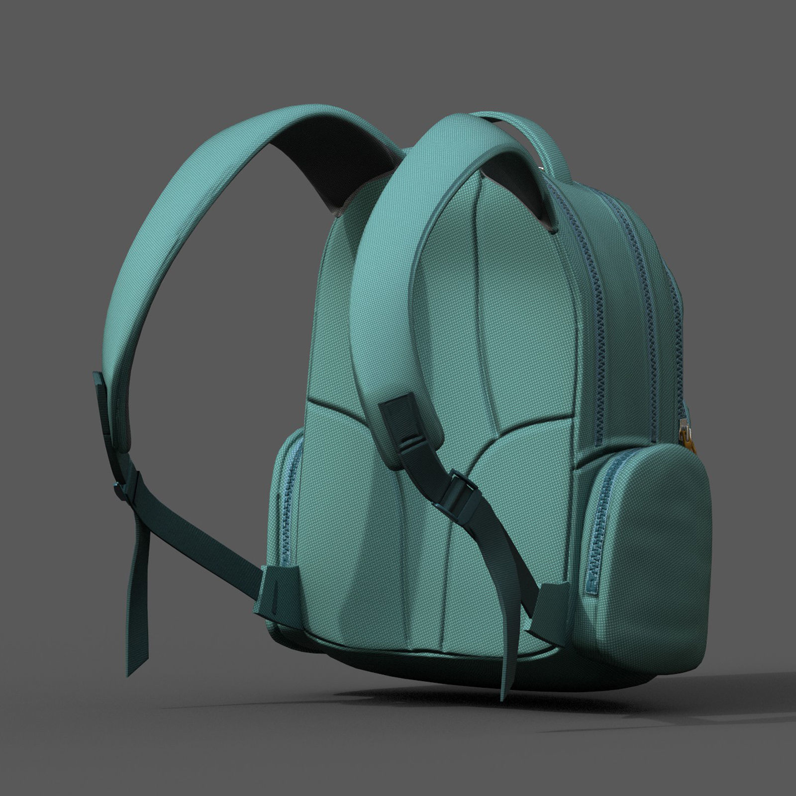 Backpack Camping Generic military combat soldier armor scifi  Low-poly 3D model_8