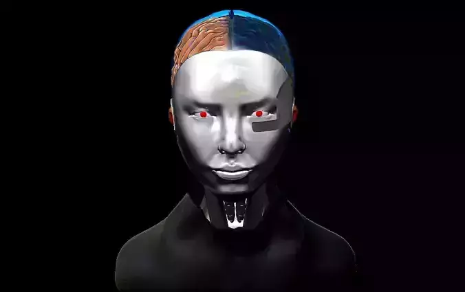 cyborg women portrait 