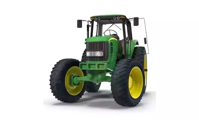 Tractor John Deere 7330 Rigged 3D model