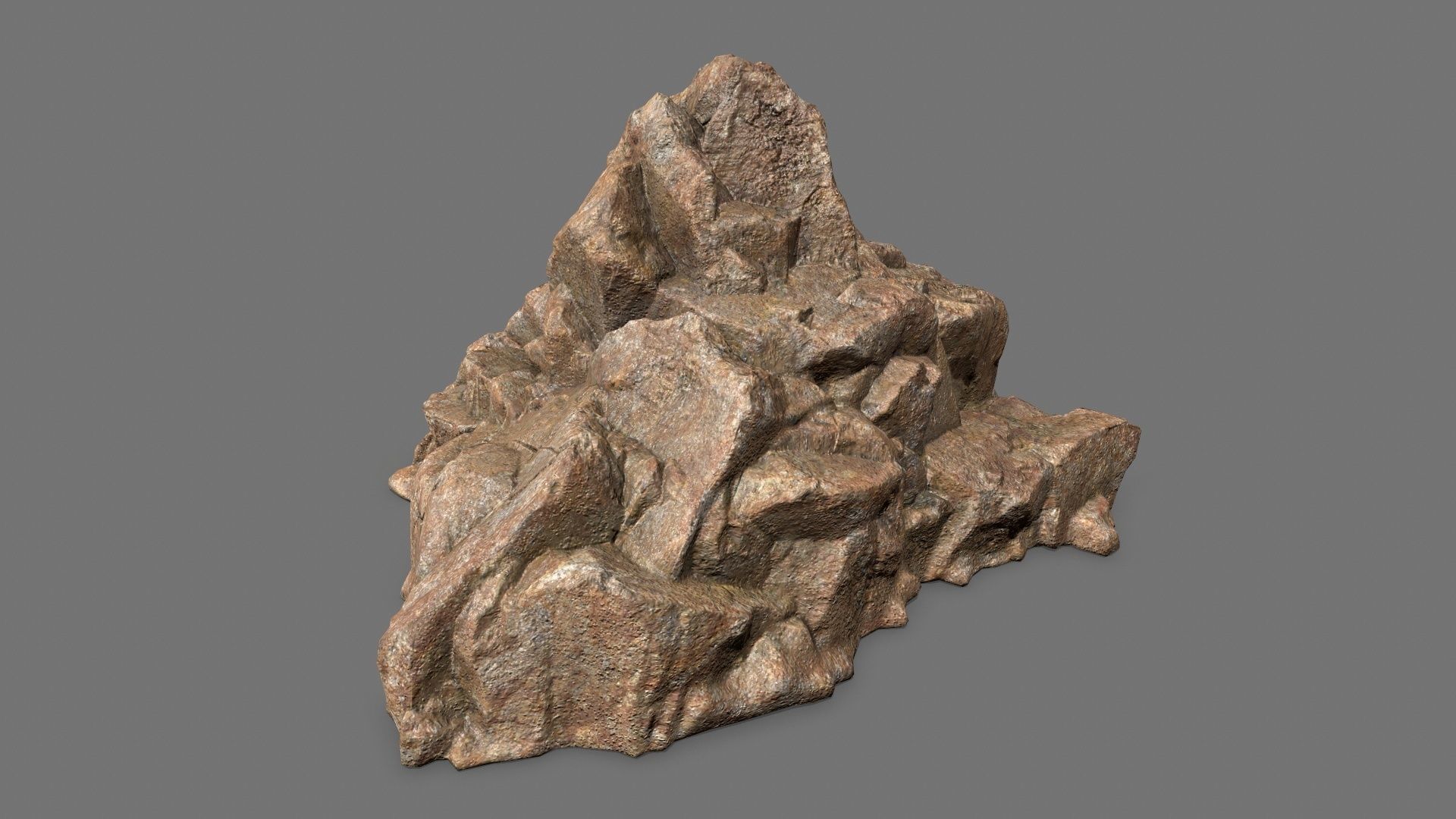 Rock Set Low-poly 3D model_4