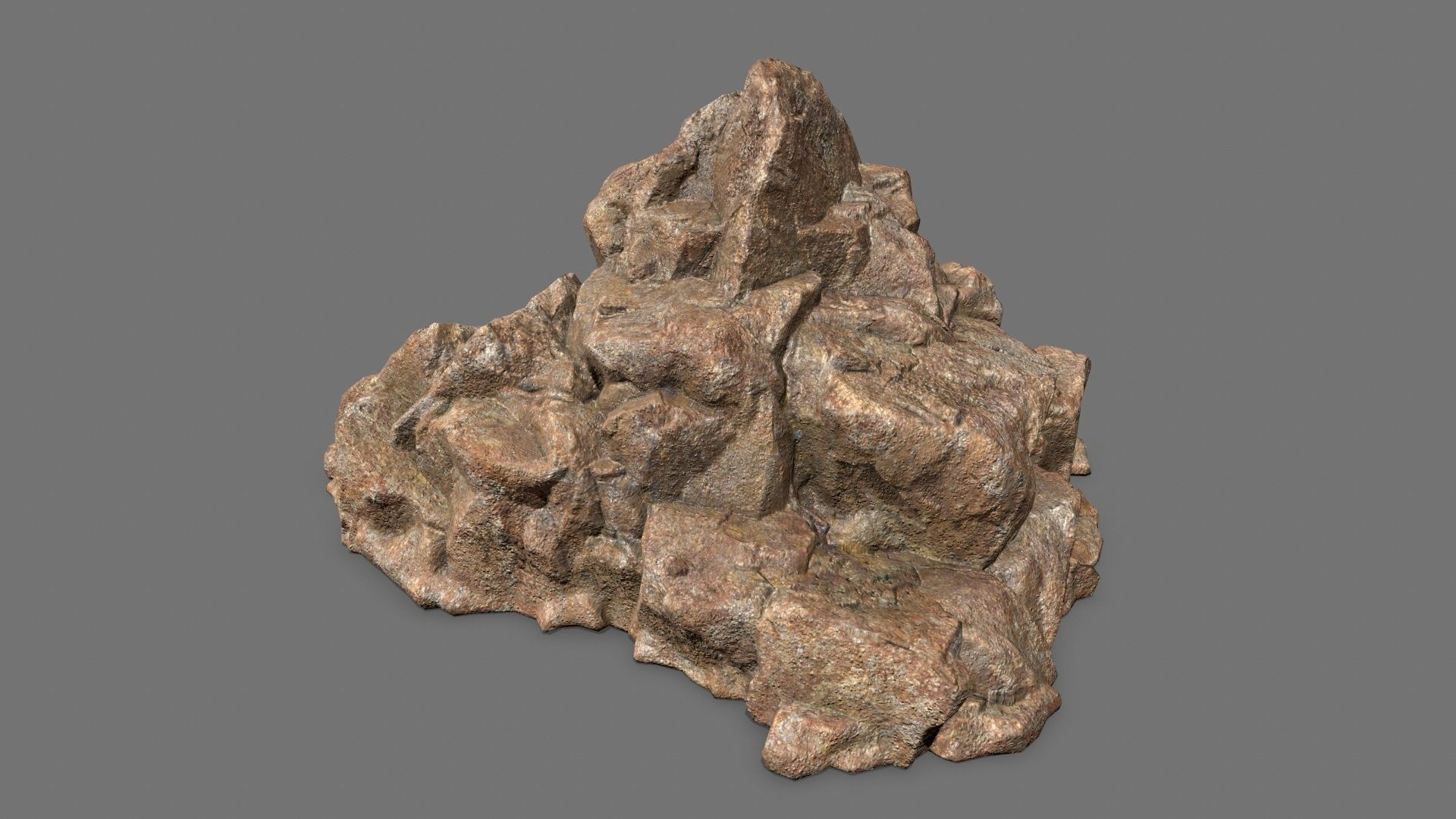 Rock Set Low-poly 3D model_3