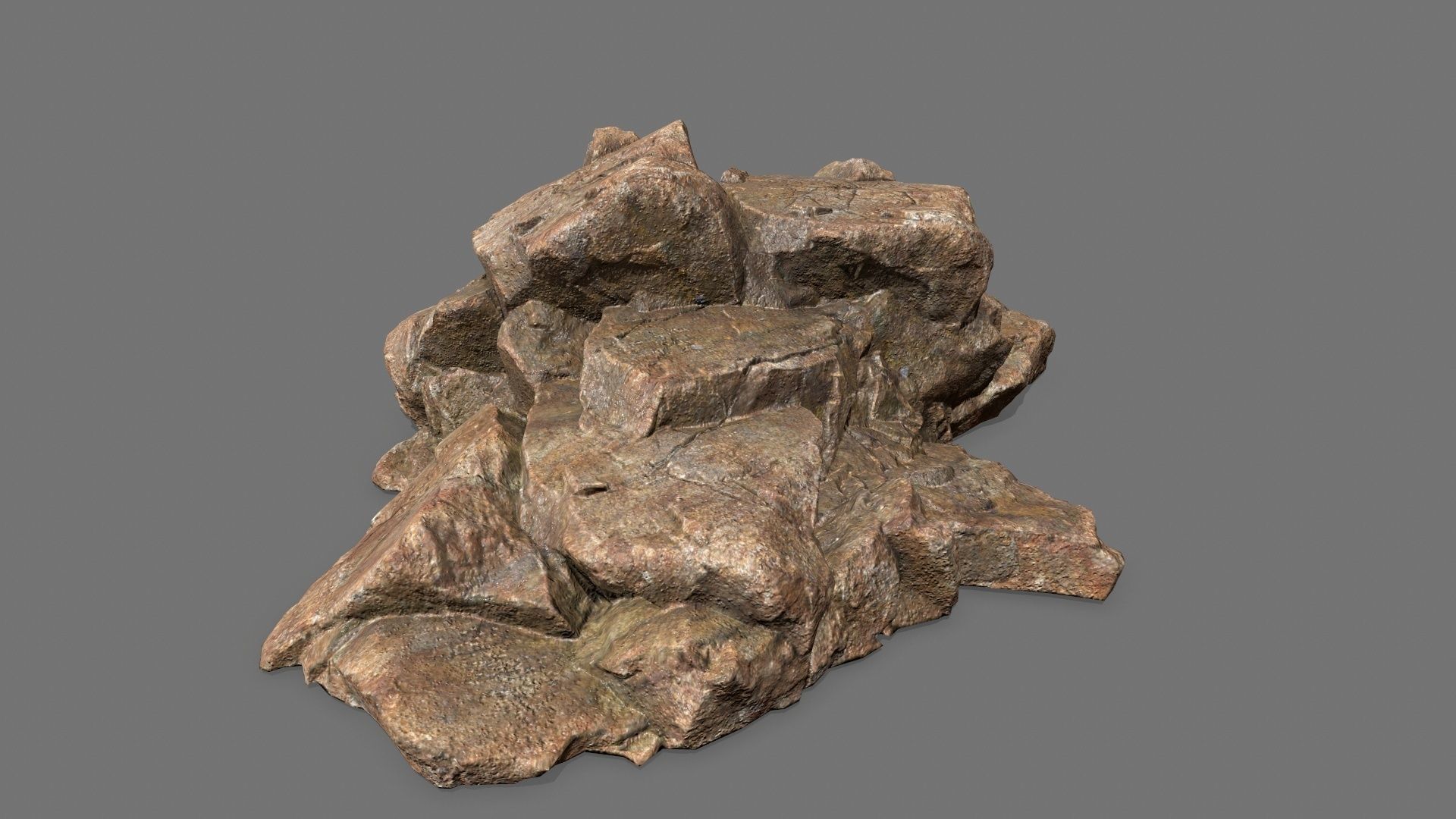 Rock Set Low-poly 3D model_11