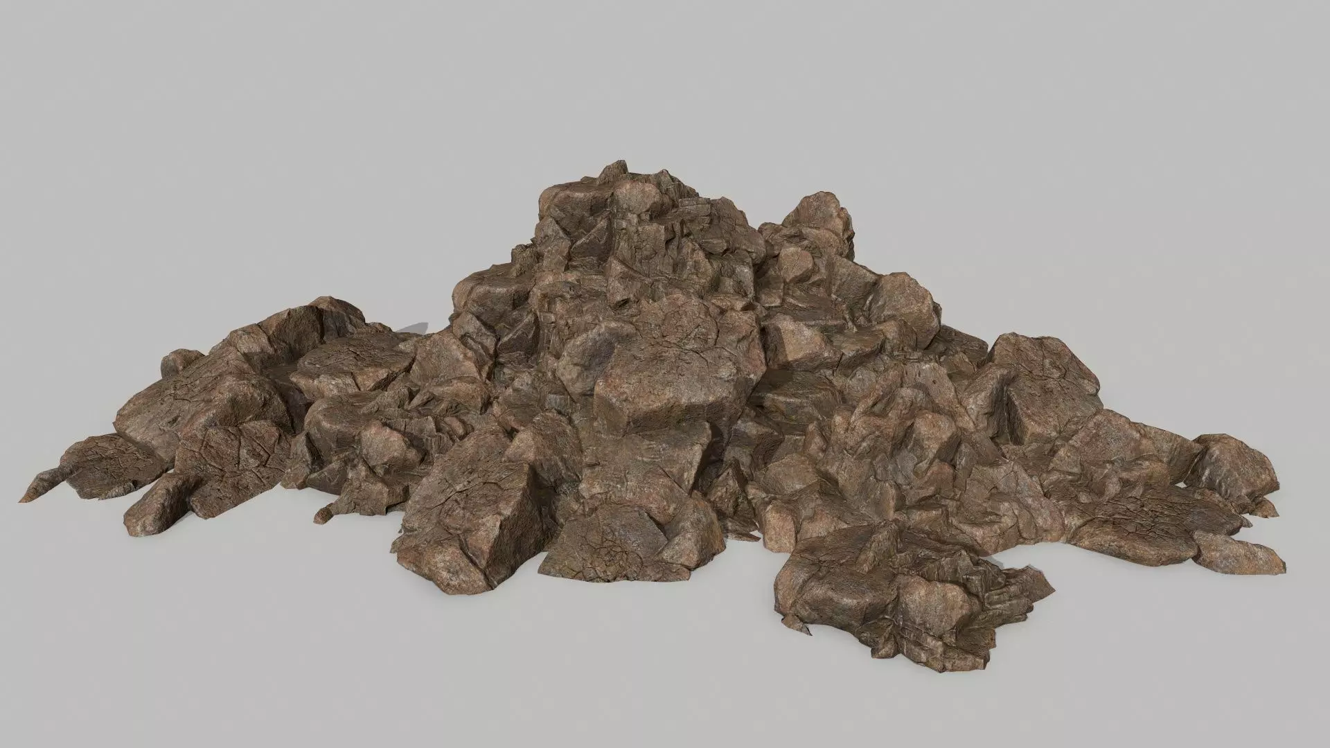 Rock Set Low-poly 3D model_0