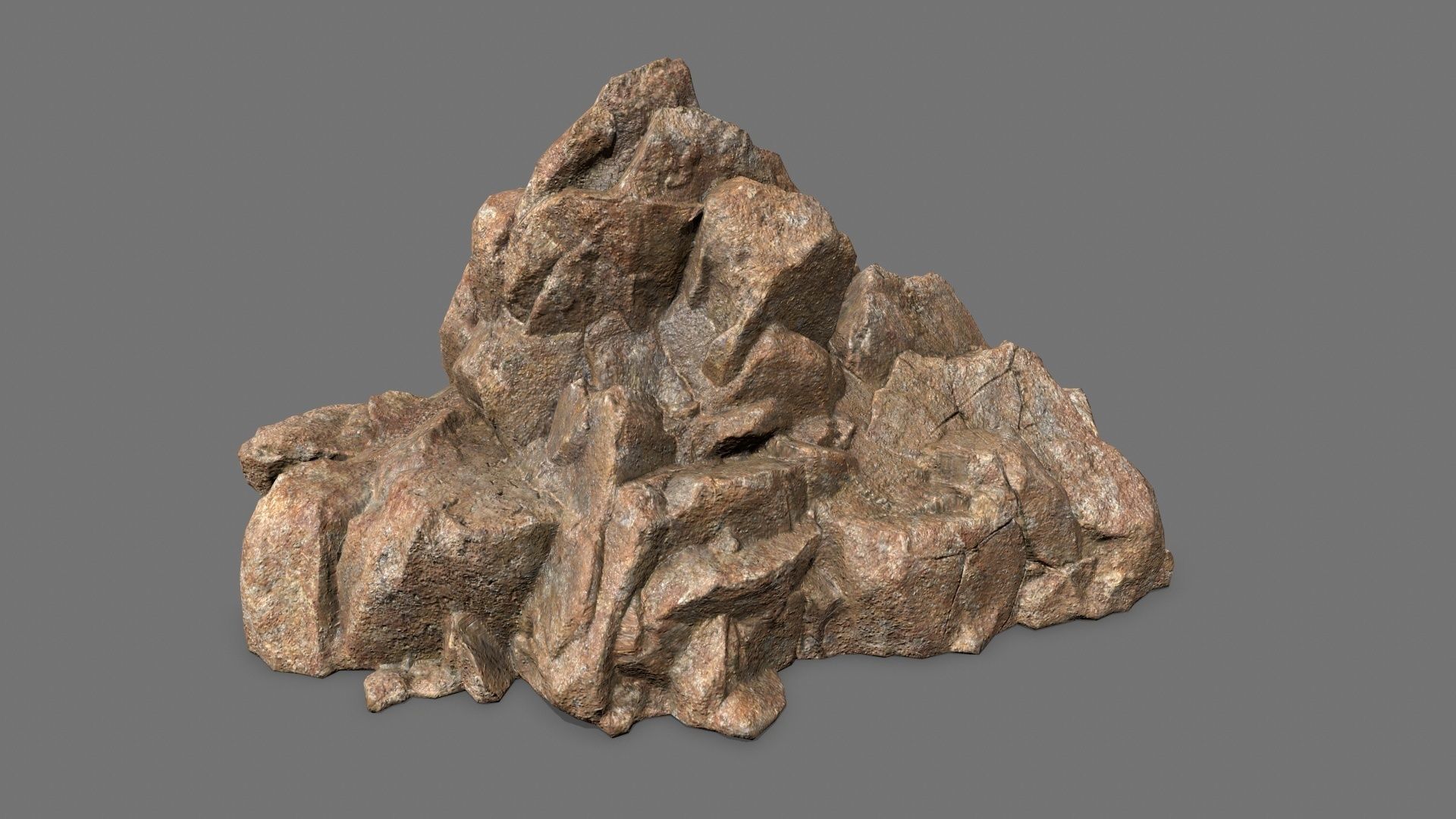 Rock Set Low-poly 3D model_5