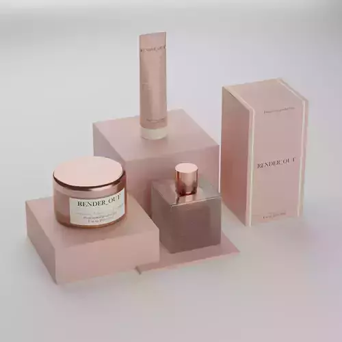 Photorealistic Perfume and cosmetics