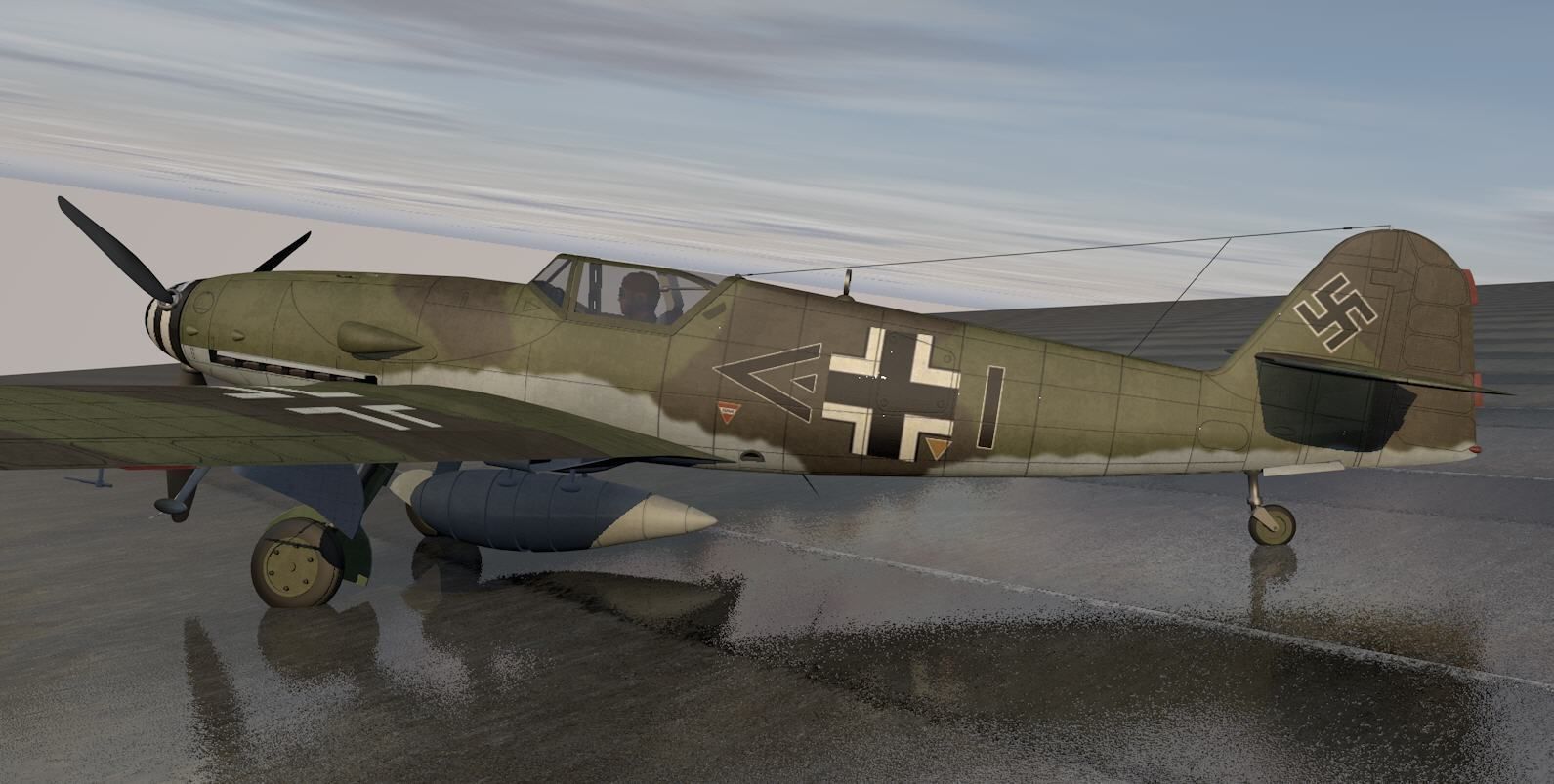 Messerschmitt Bf-109 K-4 3D model_4