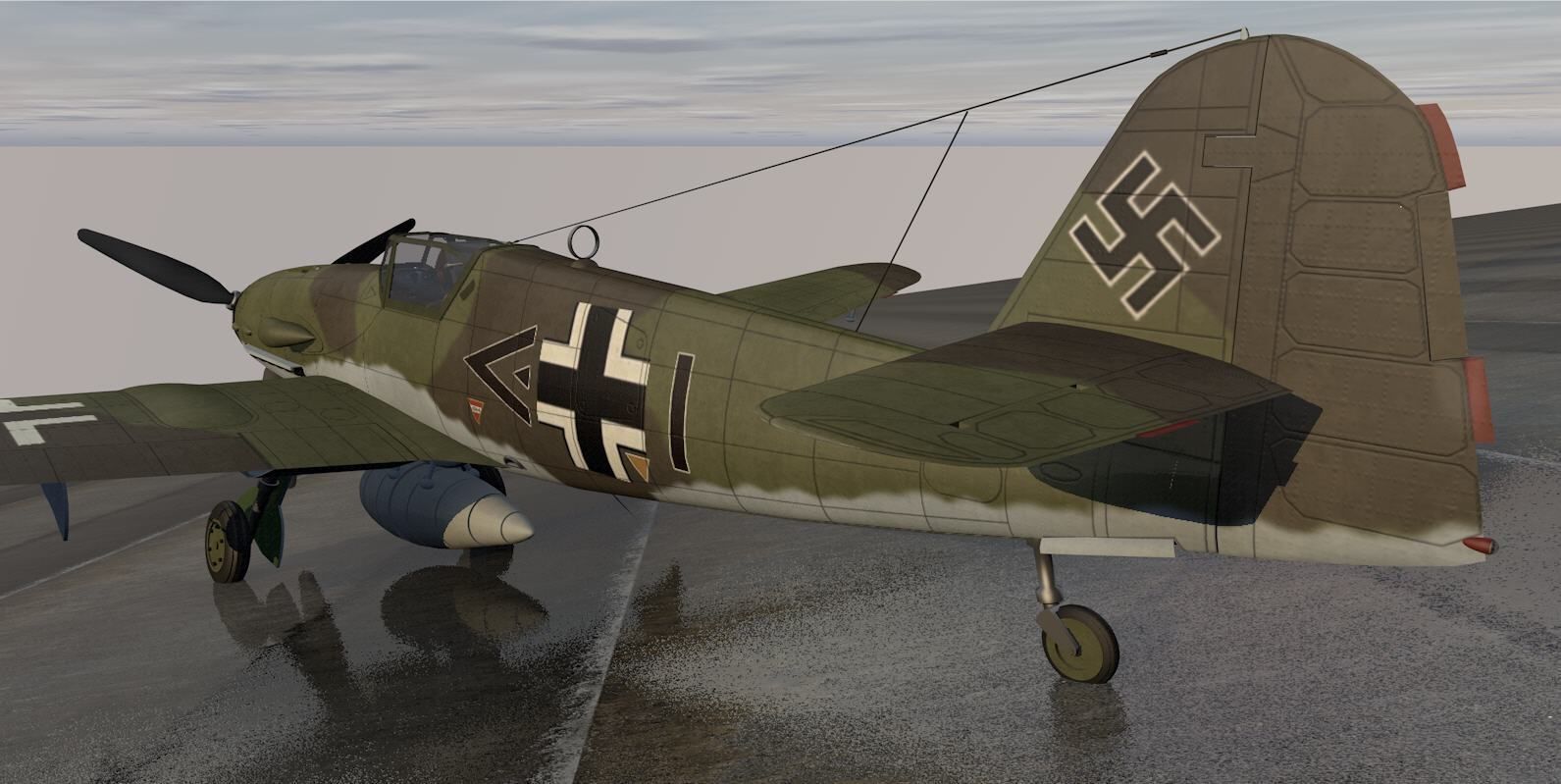 Messerschmitt Bf-109 K-4 3D model_6