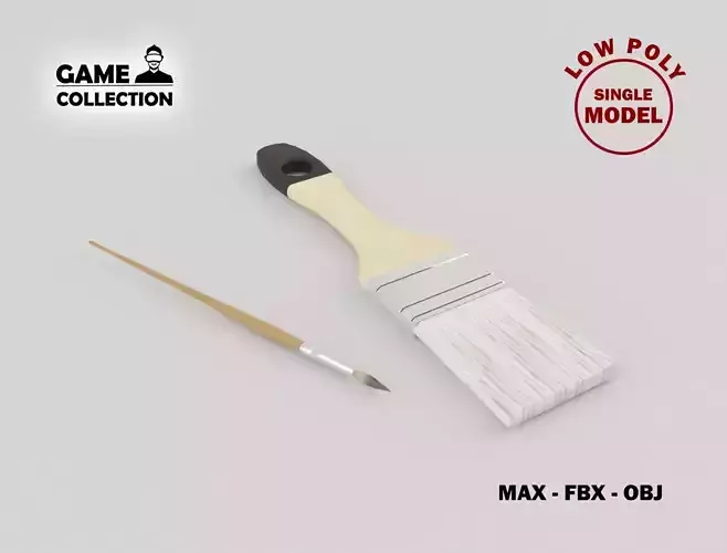 Brushes Lowpoly paint brush