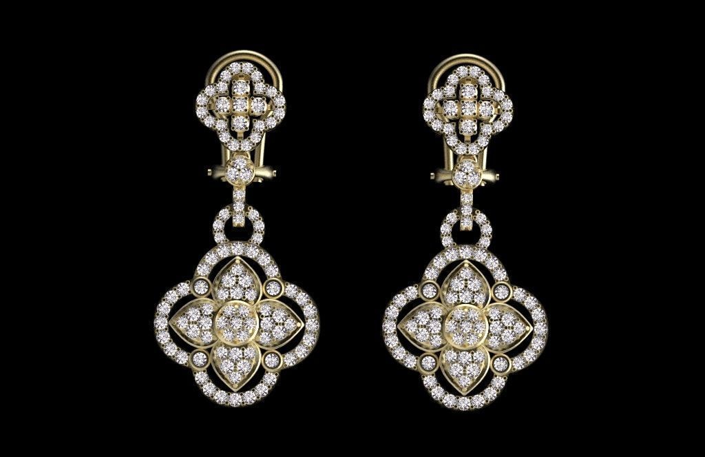 earrings boat with rope 3D print model_3