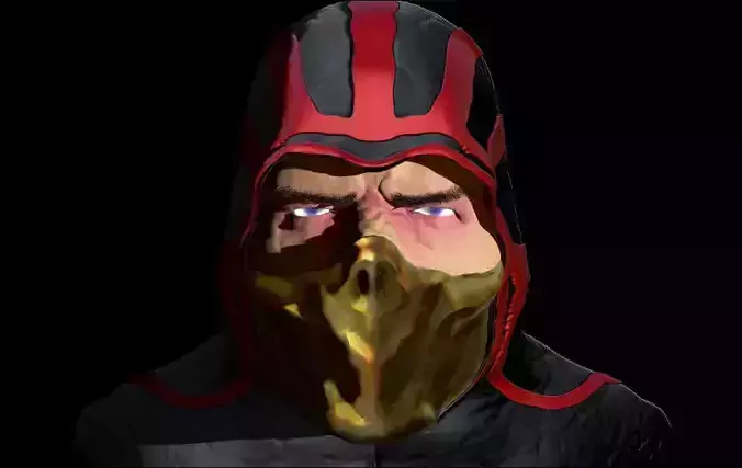 mortal kombat portrait  Low-poly 3D model