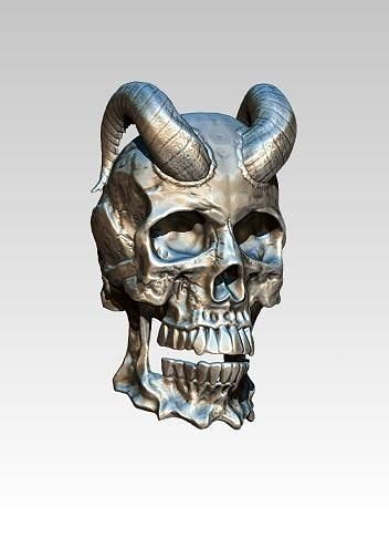 Horned High detailed Ring 3D print model