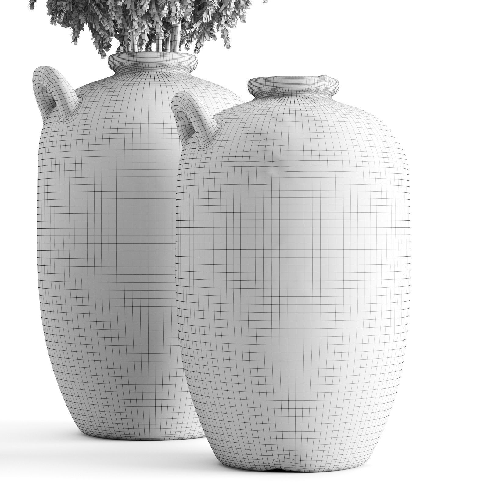 Pampas grass and vases rh 19th spanish water vessel 3D model_5