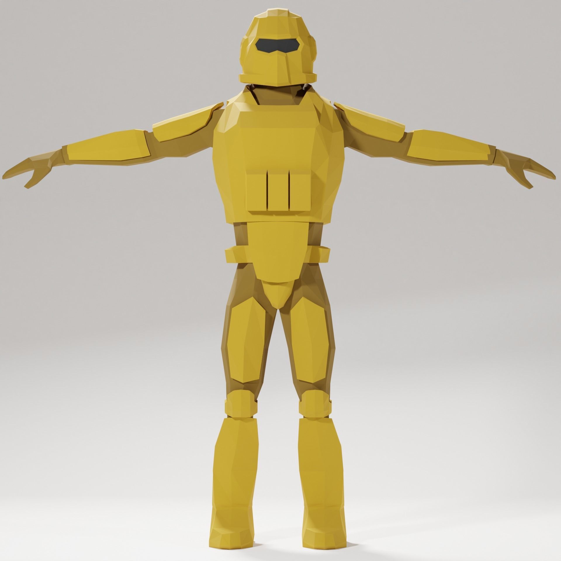Sci - Fi Marine Low Poly for AR and VR Low-poly 3D model_7