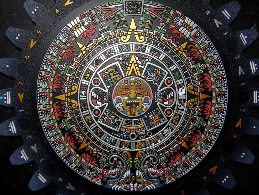 Mayan Calendar center - Tzolkin 3D print model_3