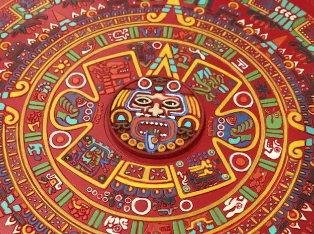 Mayan Calendar center - Tzolkin 3D print model_0