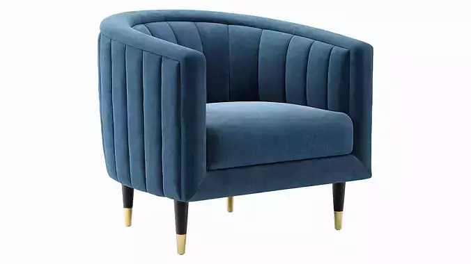 Fluted Juno Velvet Occasional Chair