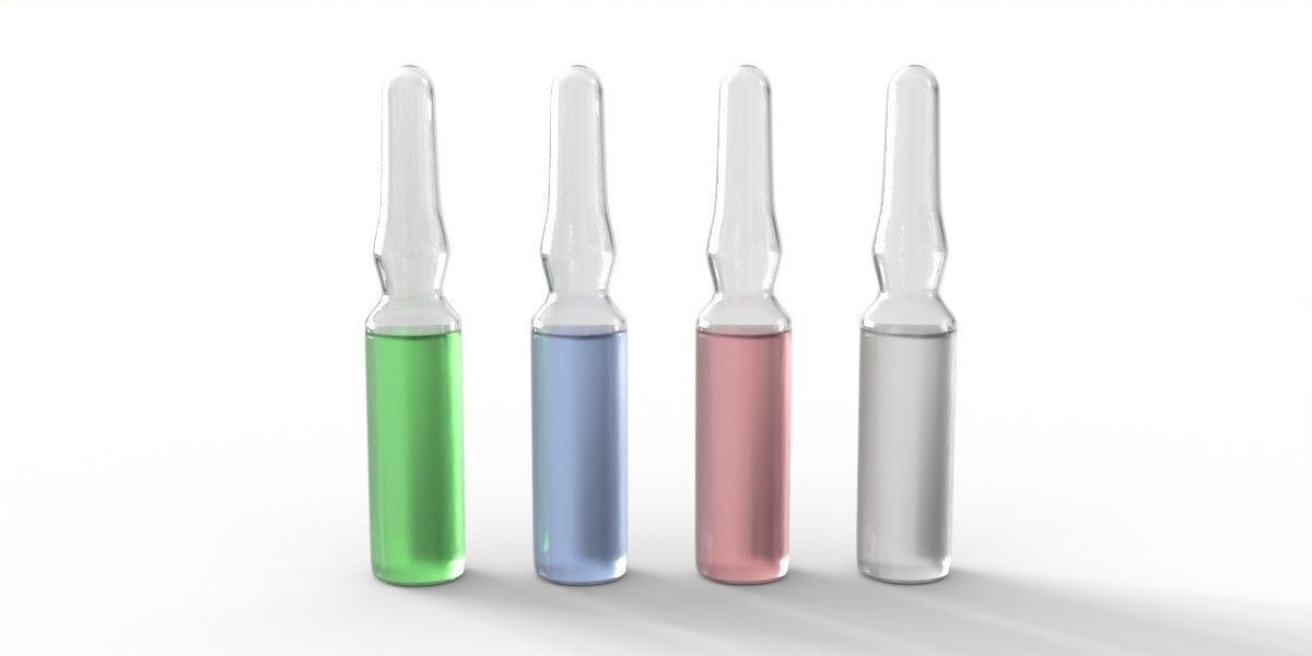 Medical Ampoules Set 3D model_4