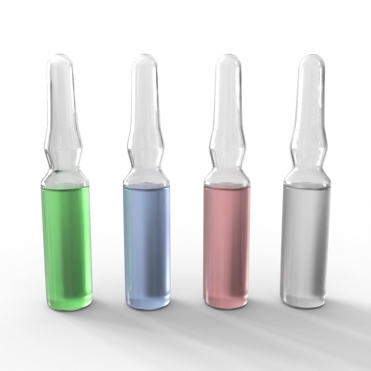 Medical Ampoules Set 3D model_3