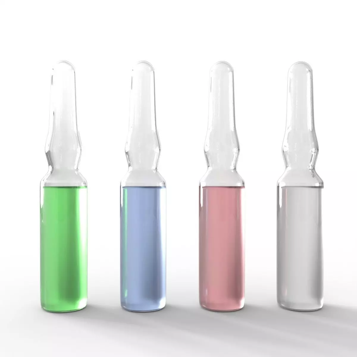 Medical Ampoules Set 3D model_0