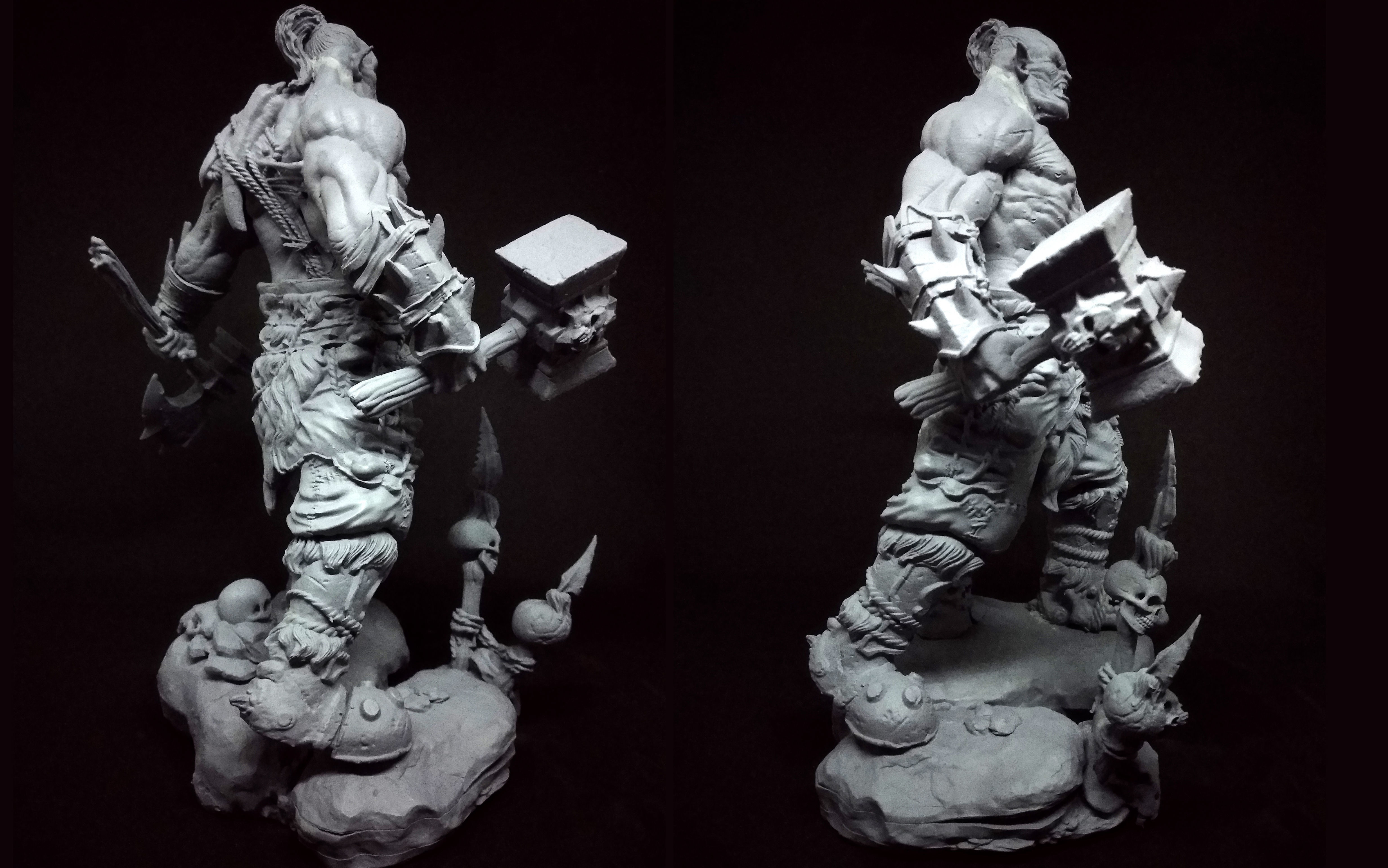 ORC BERSERK STATUE - 25 cm 12parts 3D print model_10