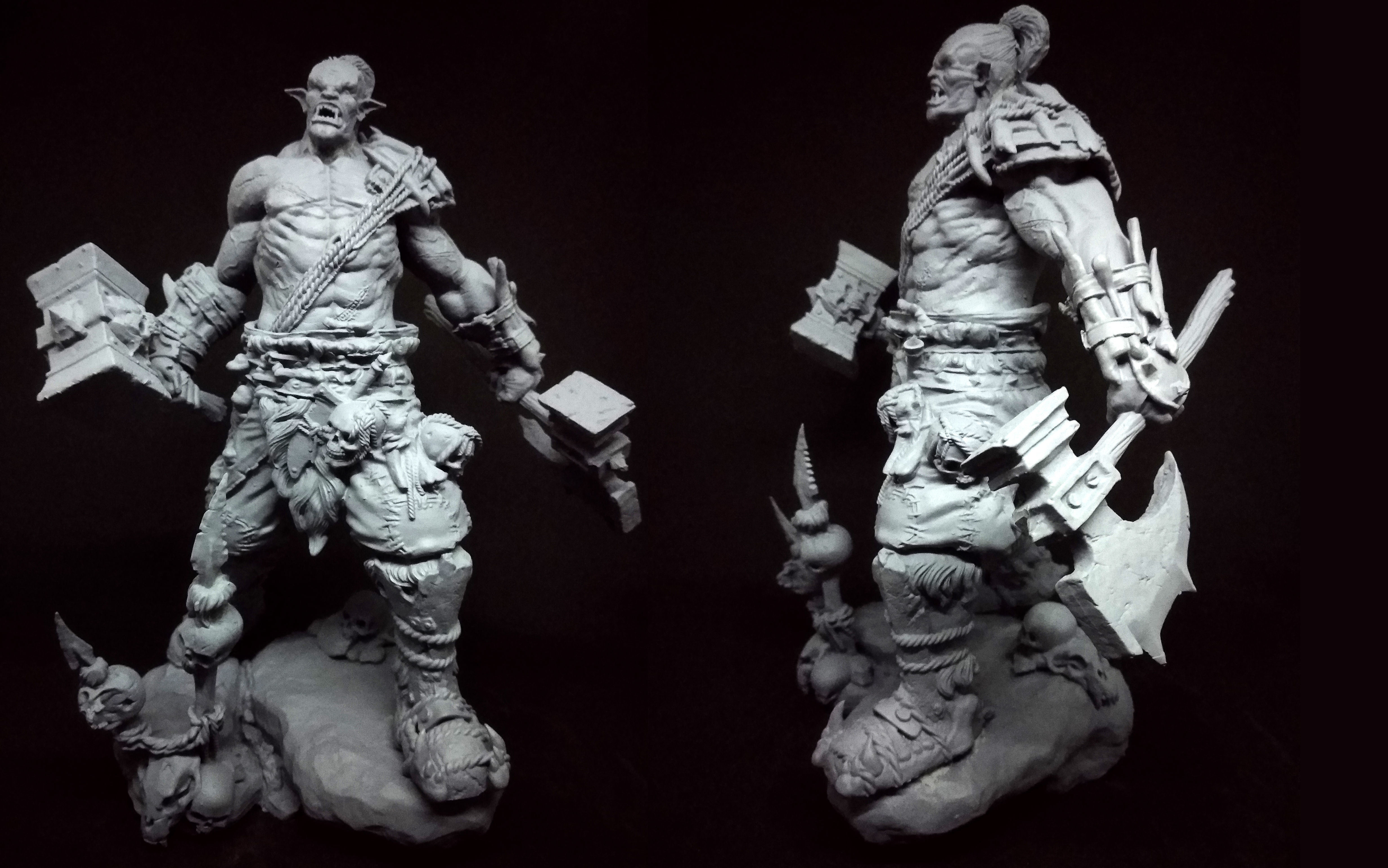 ORC BERSERK STATUE - 25 cm 12parts 3D print model_8
