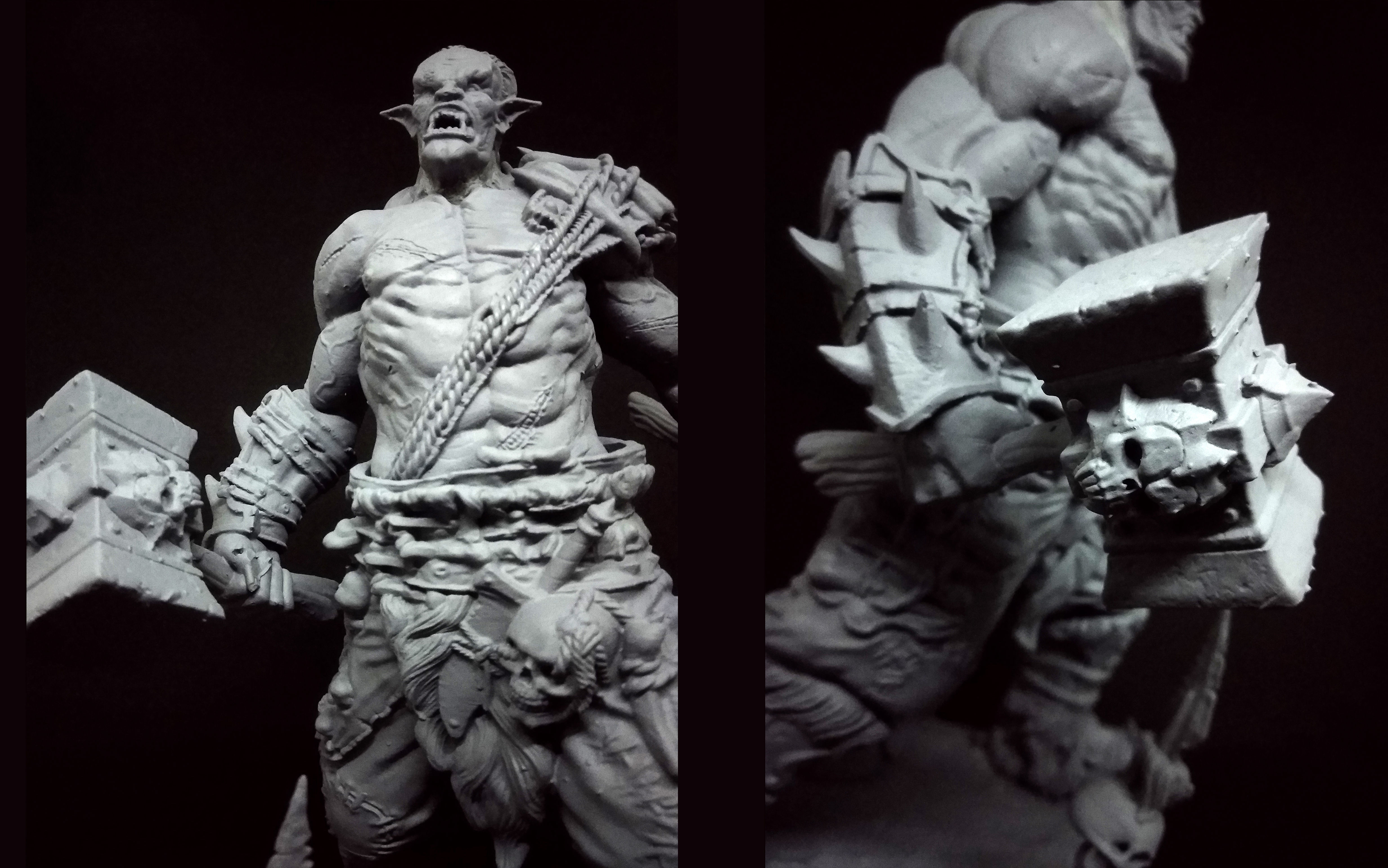 ORC BERSERK STATUE - 25 cm 12parts 3D print model_14