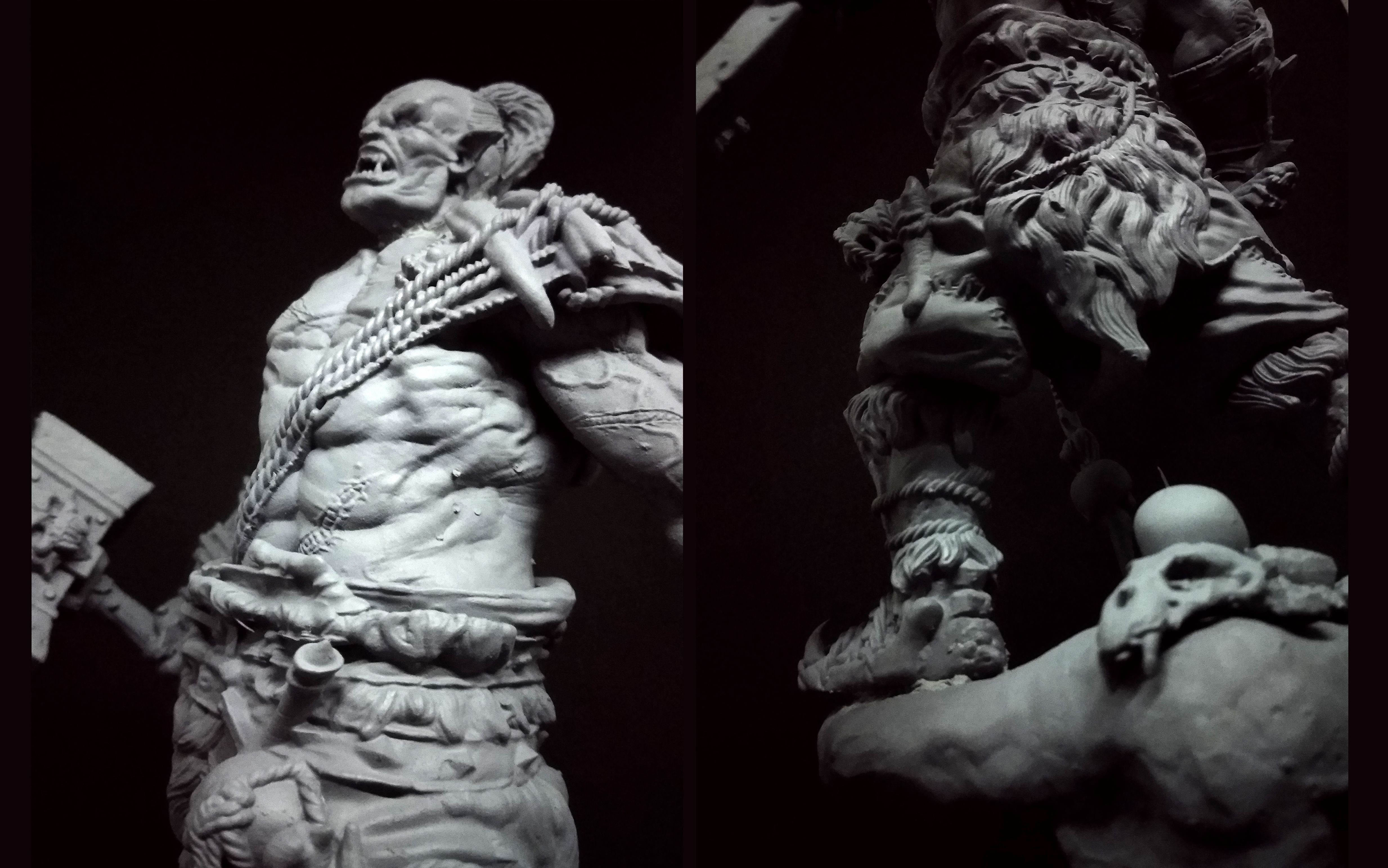 ORC BERSERK STATUE - 25 cm 12parts 3D print model_13