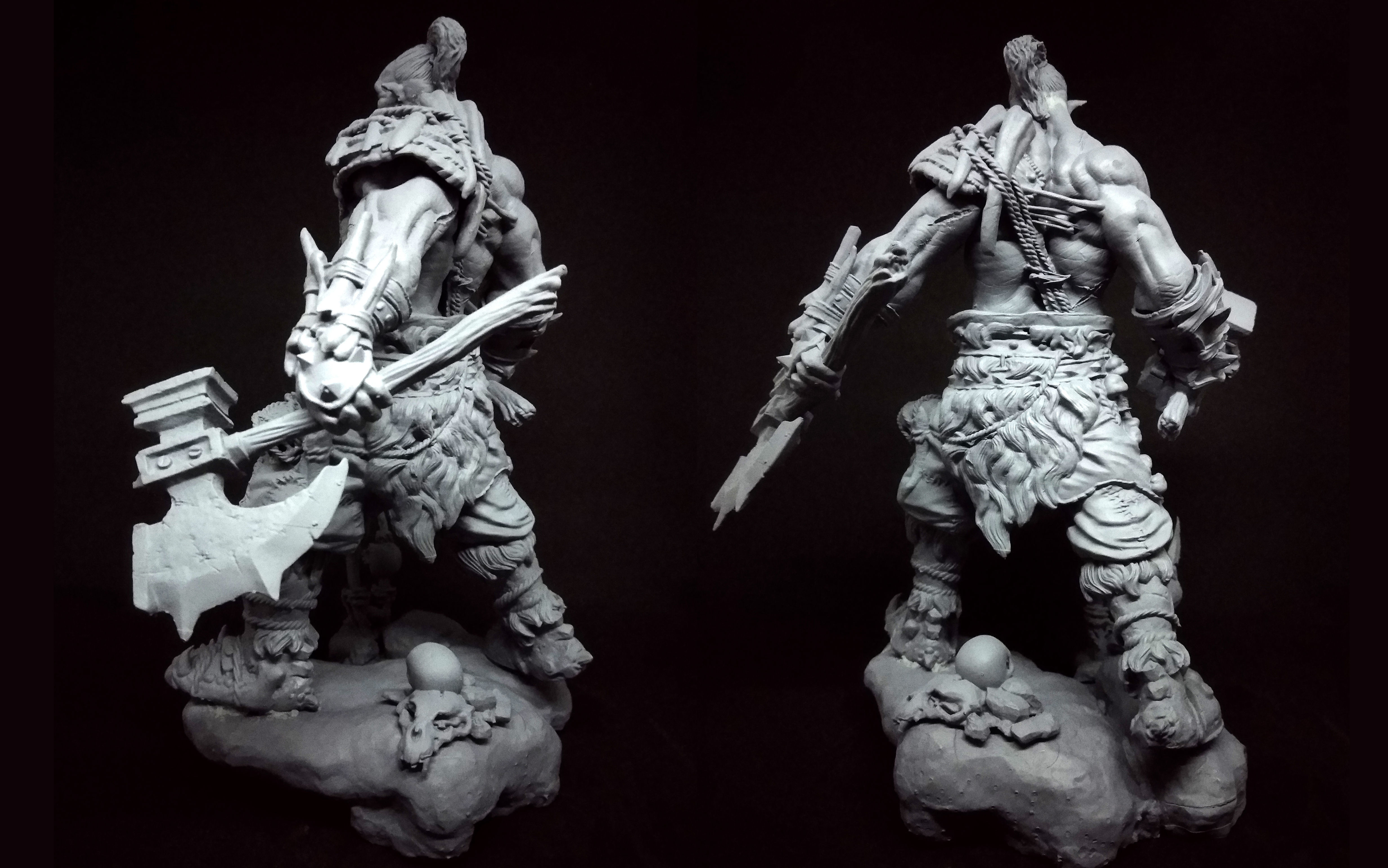 ORC BERSERK STATUE - 25 cm 12parts 3D print model_9