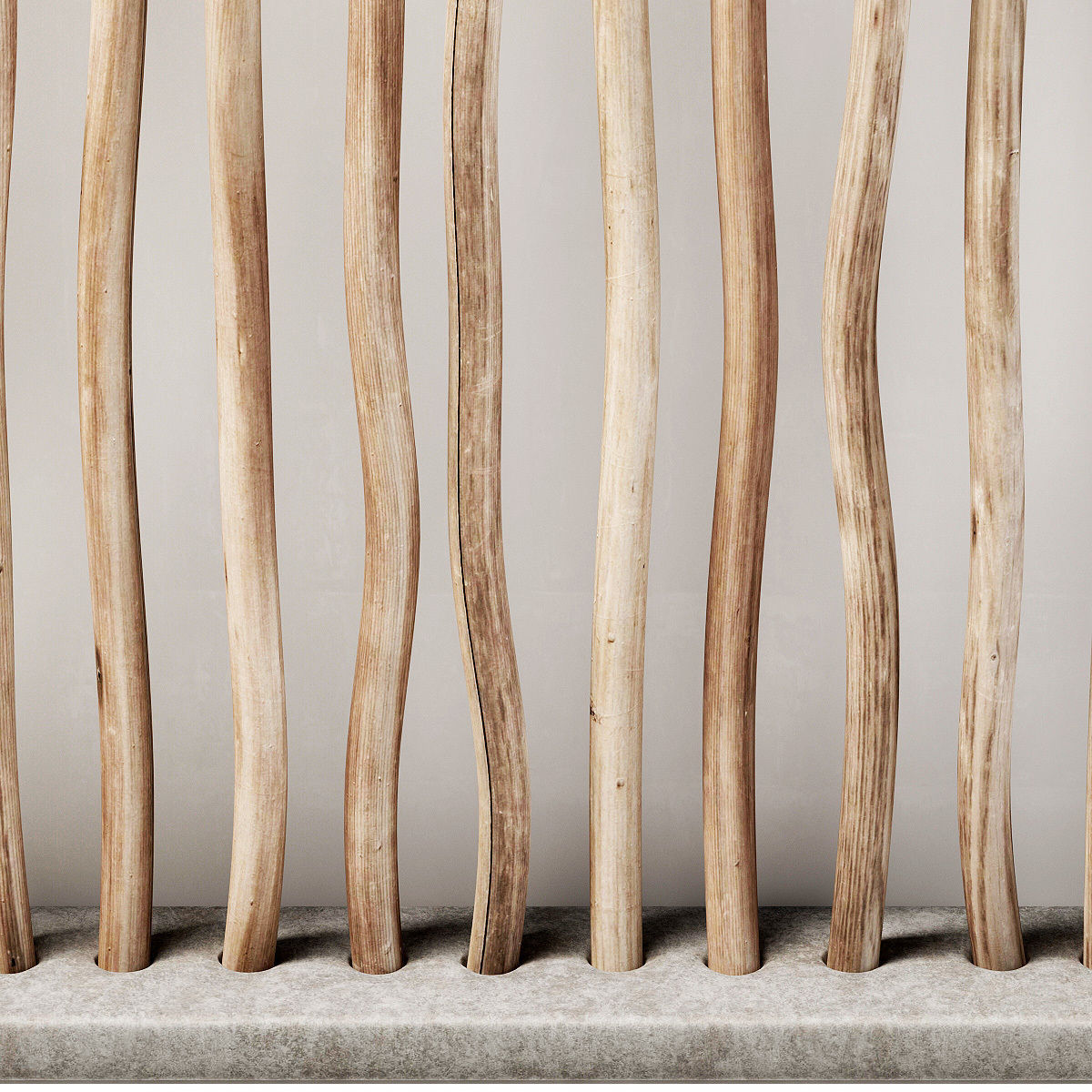 Planter fundament branch thick n2 3D model_4