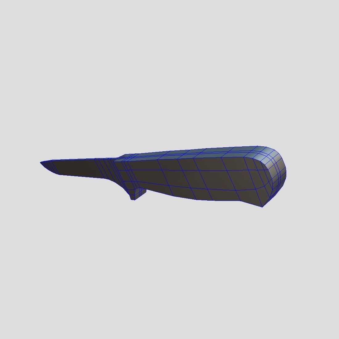 Kitchen Knife 5 Low-poly 3D model_5