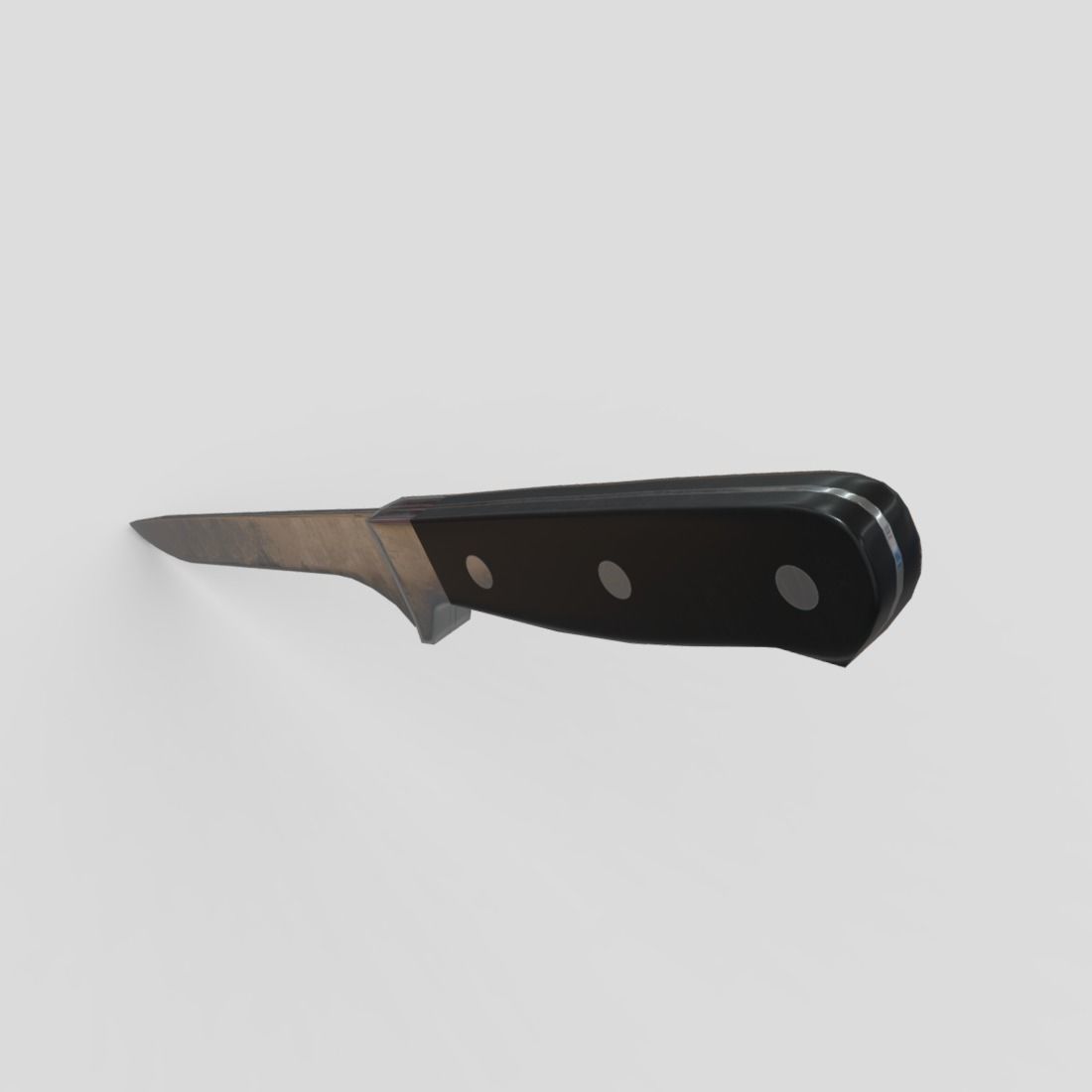Kitchen Knife 5 Low-poly 3D model_4