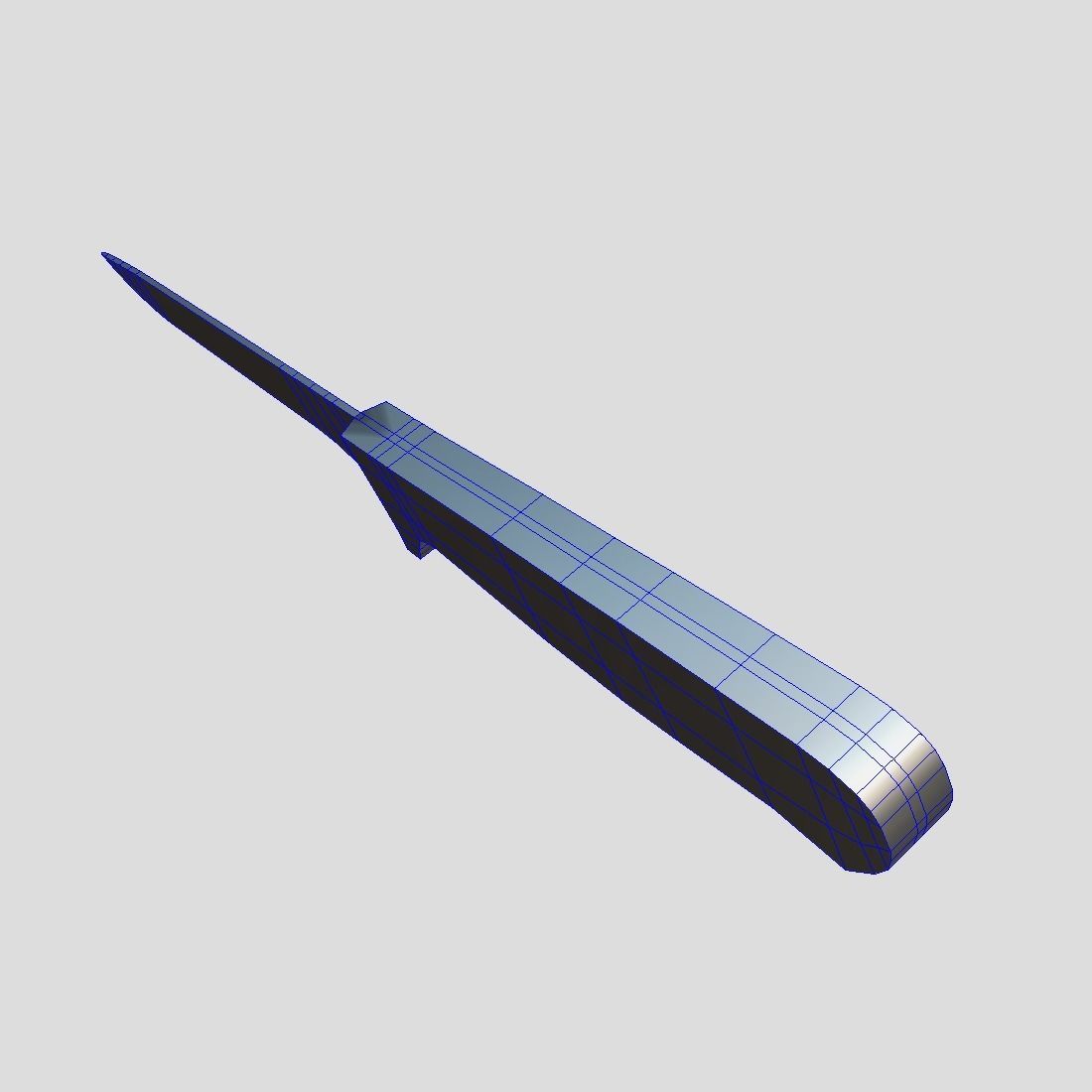 Kitchen Knife 5 Low-poly 3D model_7