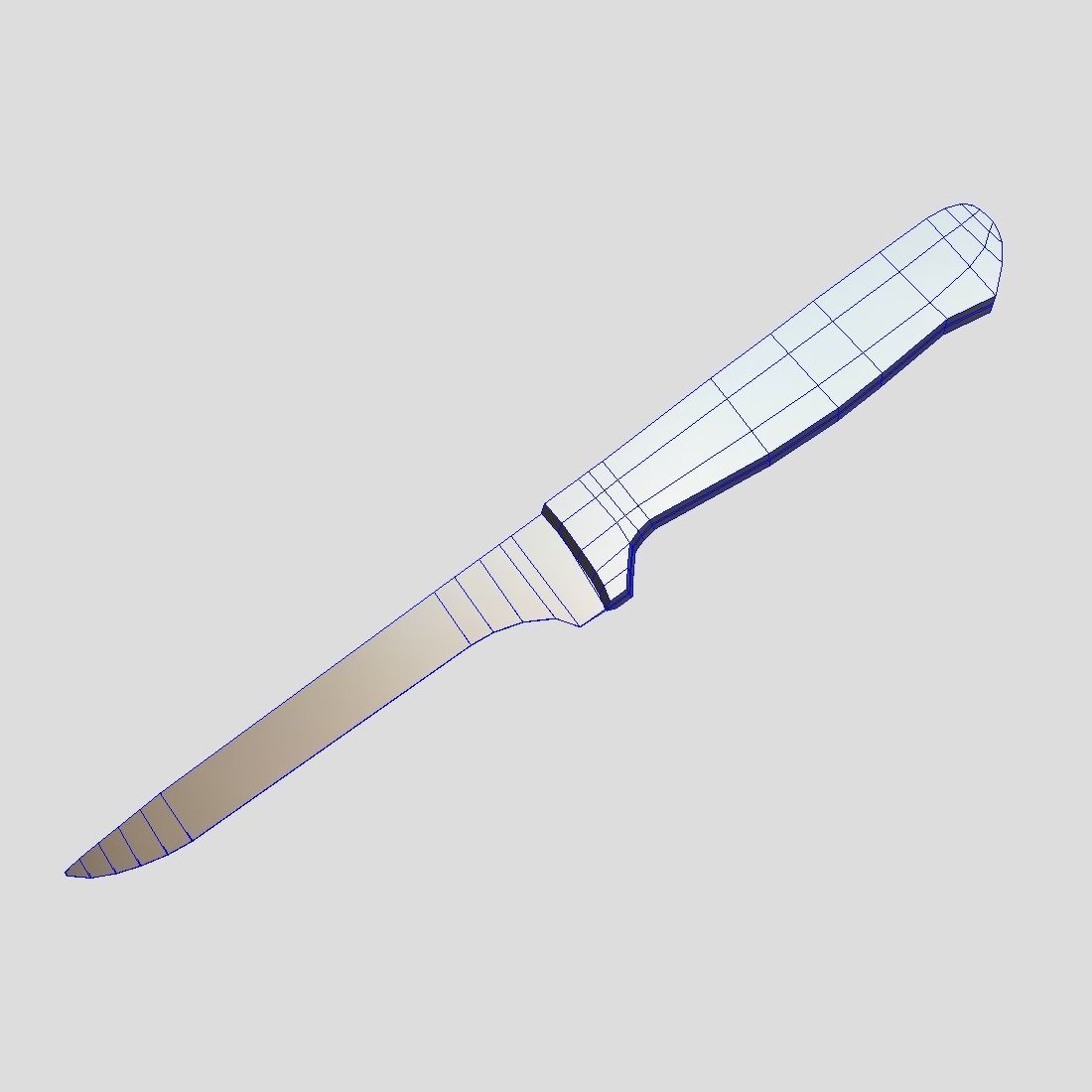 Kitchen Knife 5 Low-poly 3D model_1
