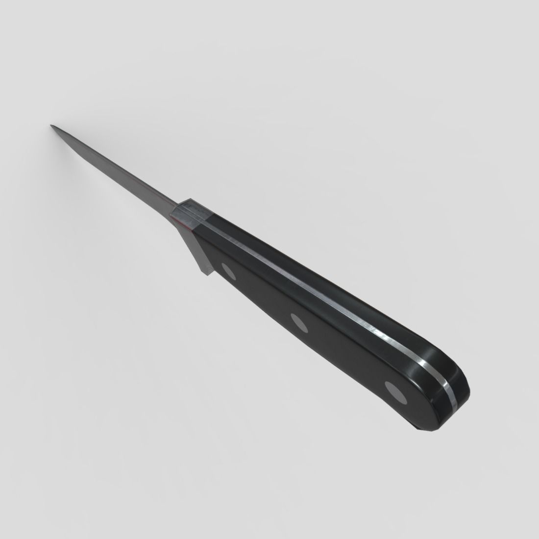 Kitchen Knife 5 Low-poly 3D model_6