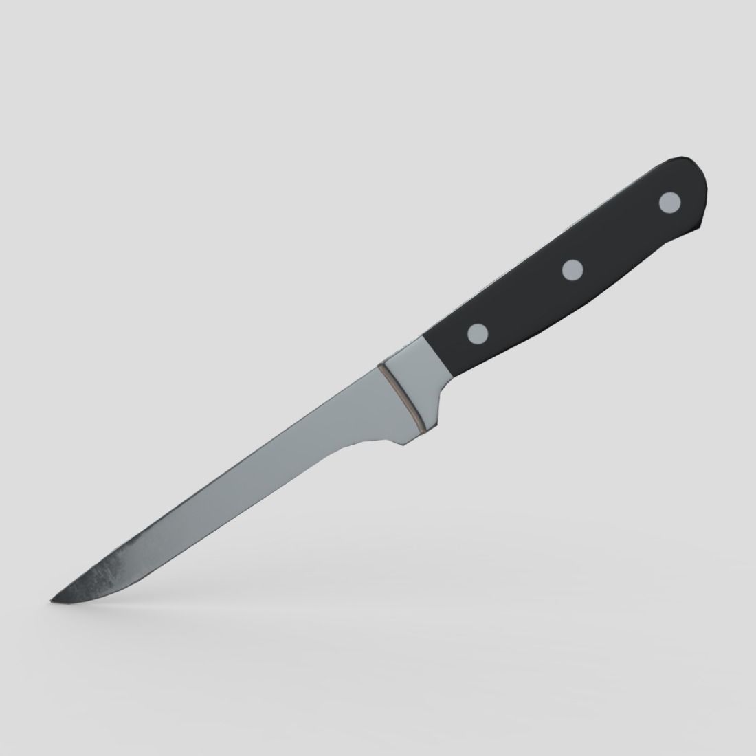 Kitchen Knife 5 Low-poly 3D model_2