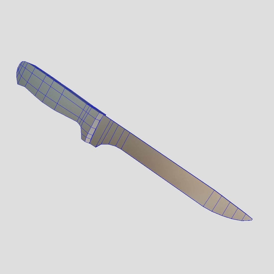 Kitchen Knife 5 Low-poly 3D model_11