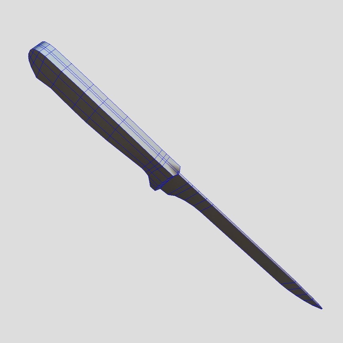 Kitchen Knife 5 Low-poly 3D model_9